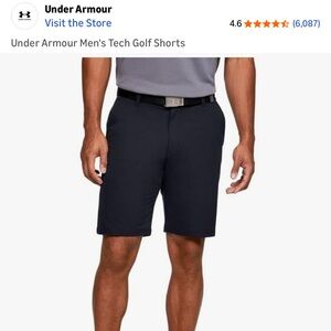 Under Armour Men's Black Tech Golf Shorts